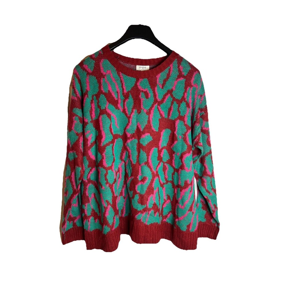 NWT Umgee Boatneck Sweater Red And Green Size‎ Medium